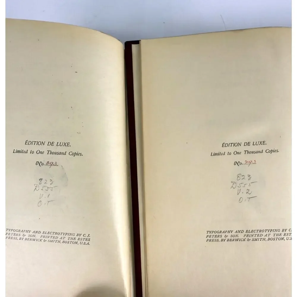 1890 Charles Dicken's Oliver Twist Vol I & II Ltd Ed Illustrated Rare Set #293‎
